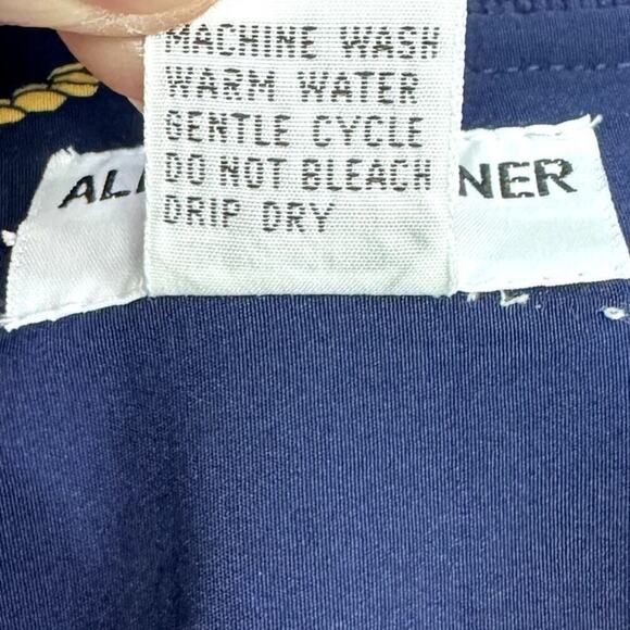 Alfred Dunner Nautical Sailing Flags Navy Blue Lightweight Button Up Jacket 22W - Picture 4 of 12